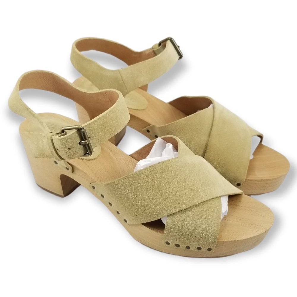 Madewell The Johanna Crisscross Suede Clog Sandals Size 7.5 - NEW